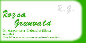 rozsa grunvald business card